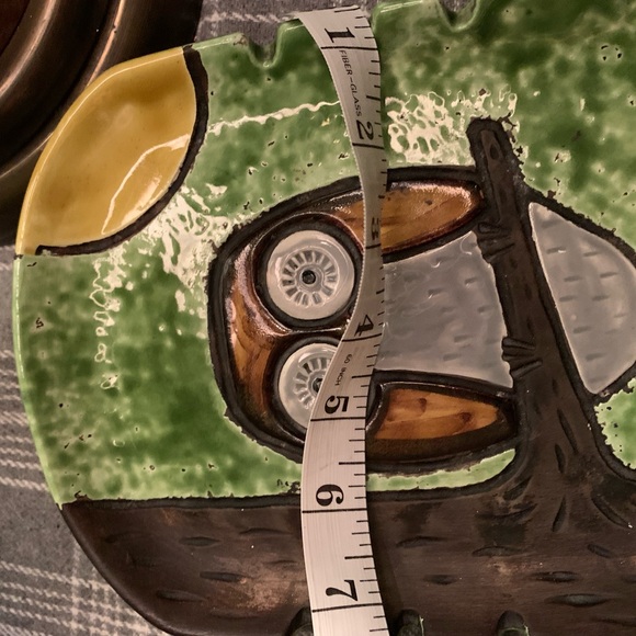 Vintage unique Bitossi Raymor owl ashtray/ trinket tray 9” - Picture 6 of 7